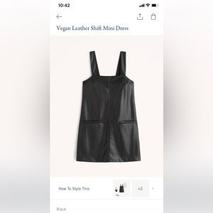 Abercrombie Vegan Leather Shift Mini Dress